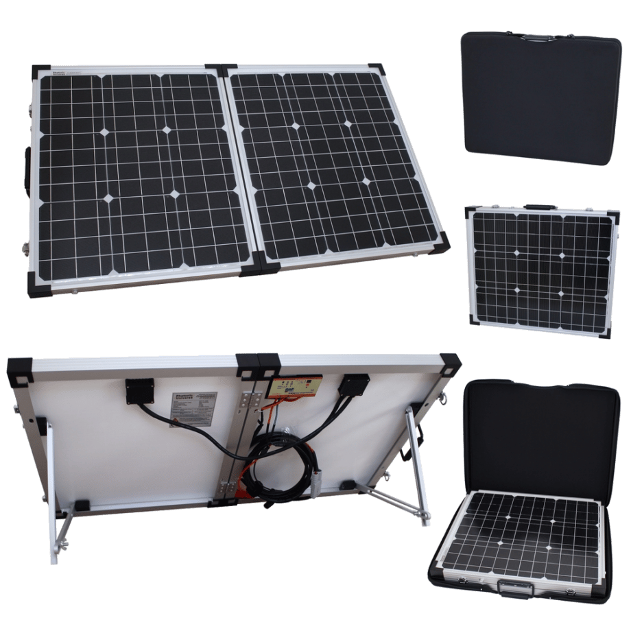 80W 12V Folding Solar Charging Kit For Caravans