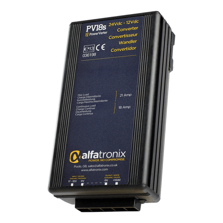 Alfatronix Powerverter PV18S 24V to 12V 18A non isolated