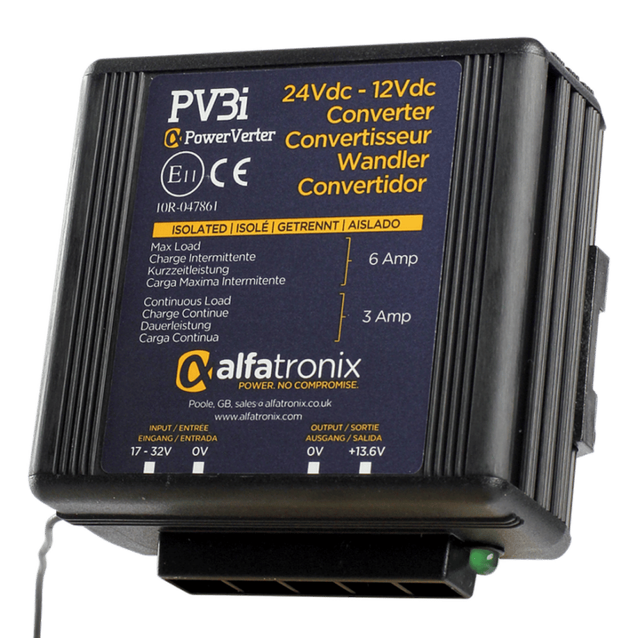 Alfatronix Powerverter PV3i 24V to 12V 3A isolated