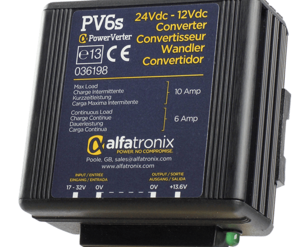Alfatronix Powerverter PV6S 24V to 12V 6A non isolated