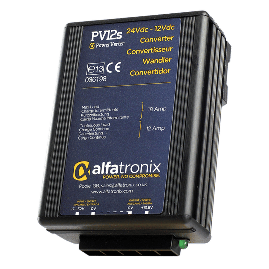 Alfatronix Powerverter PV12S 24V to 12V 12A non isolated